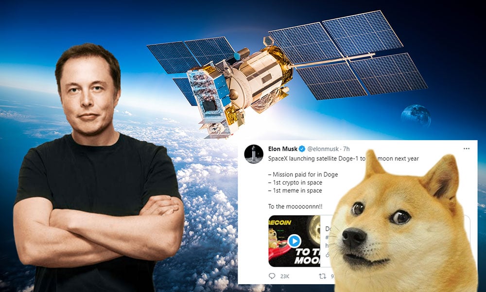 Elon Musk announces a SpaceX Doge-1 satellite launch