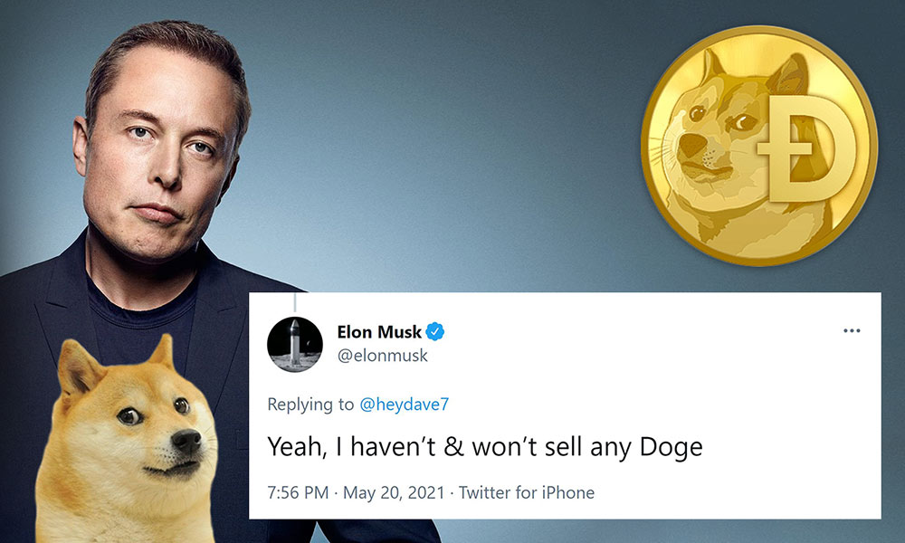 Elon Musk has not and will not sell his Dogecoin