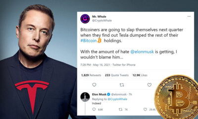 Elon Musk - Tesla might have sold their Bitcoin